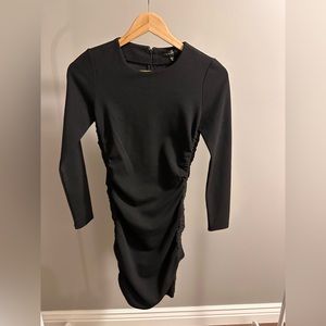 Long sleeve grey mini dress